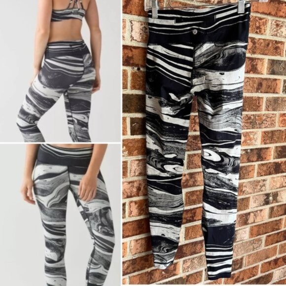 Lululemon  *  Luxtreme Speed Wunder Marble Tight  Marbled Leggings  26" Size 4 - Picture 1 of 14